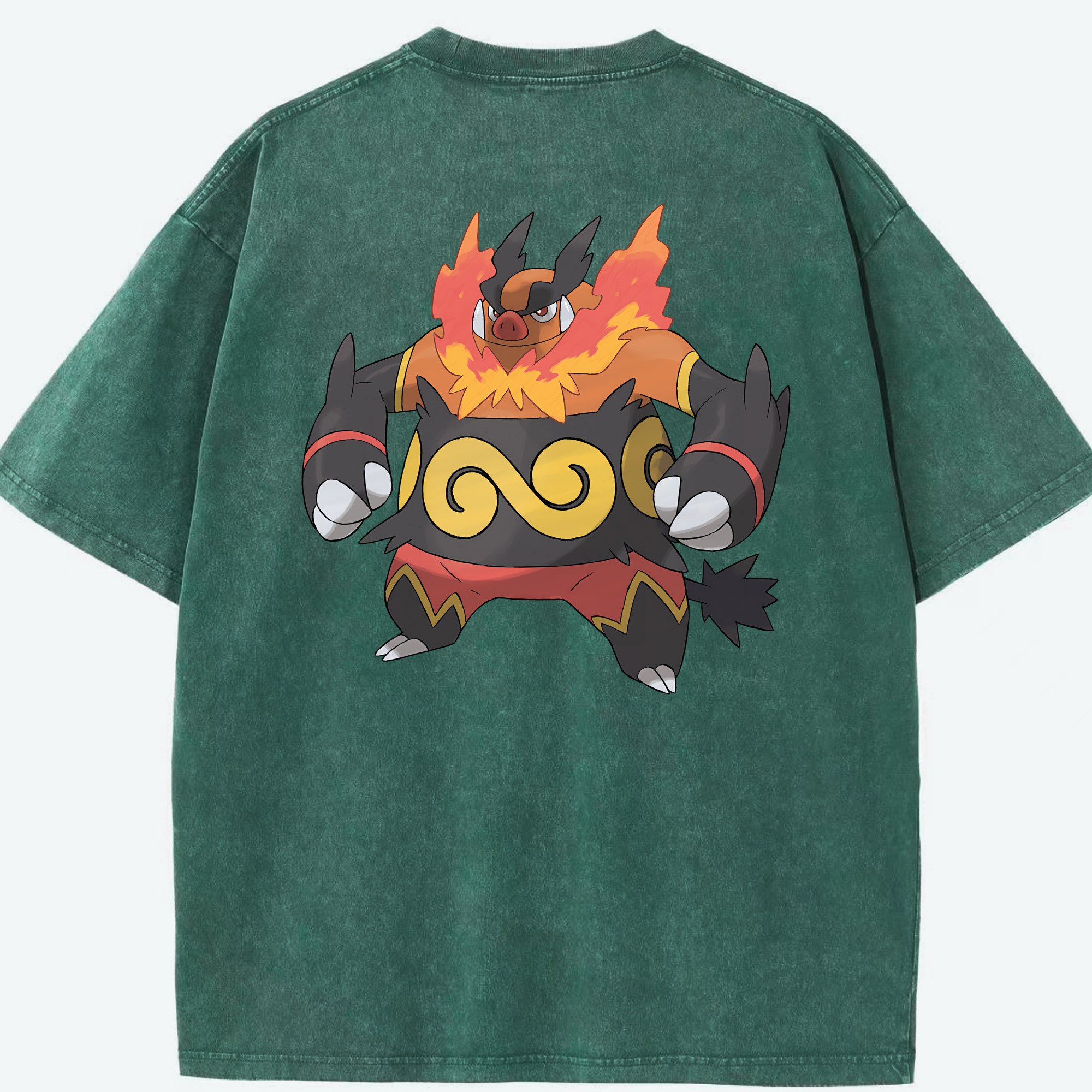 （画像用） ポケットモンスター Pokémon 綿100% ヴィンテージ風 半袖Tシャツ（背面プリント）